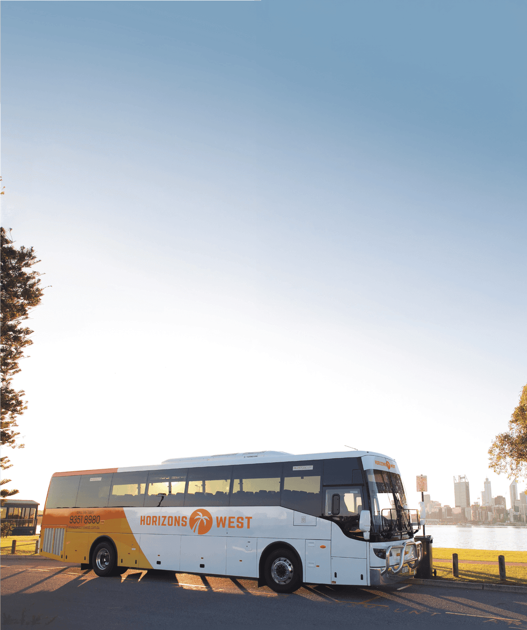 Horizons West bus with new branding at South Perth