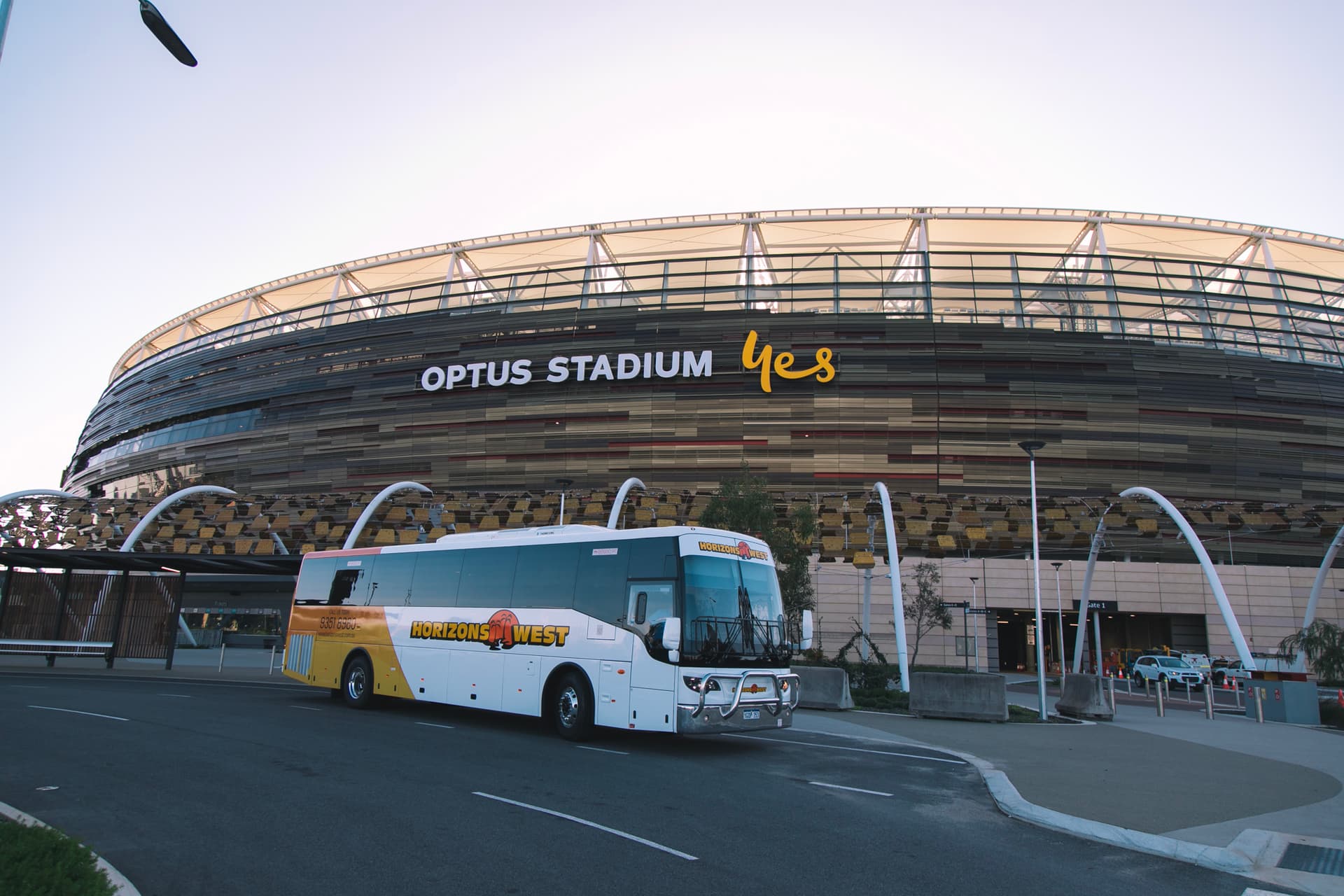 Horizons West buses at Optus Stadium